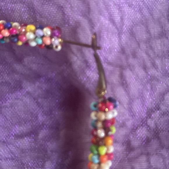 Square or diamond shaped earrings - Picture 3 of 4